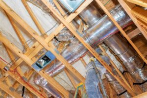 a photo of duct work in a home for homeowners looking for the cost to replace ductwork in Florida